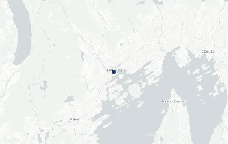 Kart over Bærum med omegn