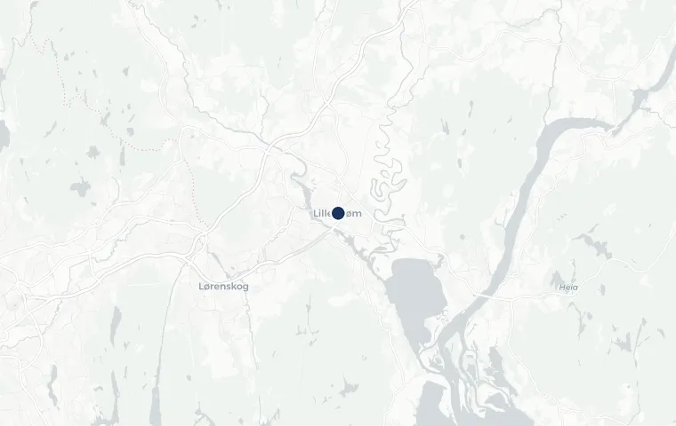 Kart over Lillestrøm med omegn